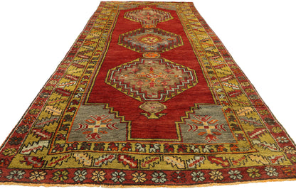 5 x 12 Vintage Turkish Oushak Rug 52057