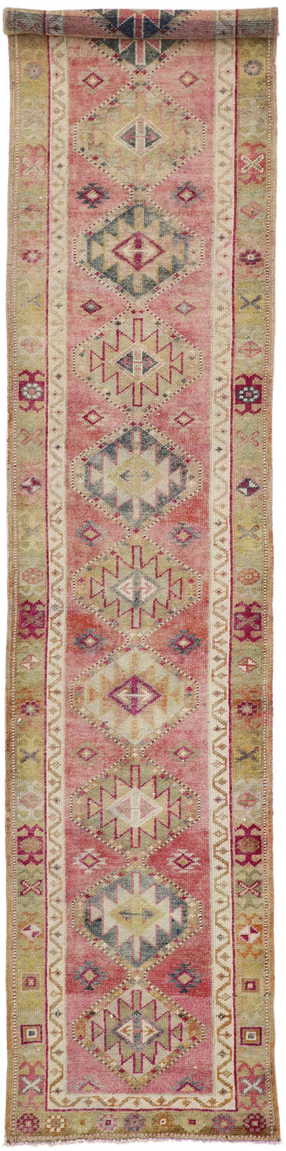 3 x 12 Vintage Turkish Oushak Rug 52059