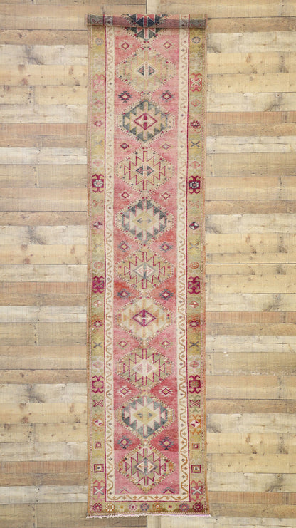 3 x 12 Vintage Turkish Oushak Rug 52059