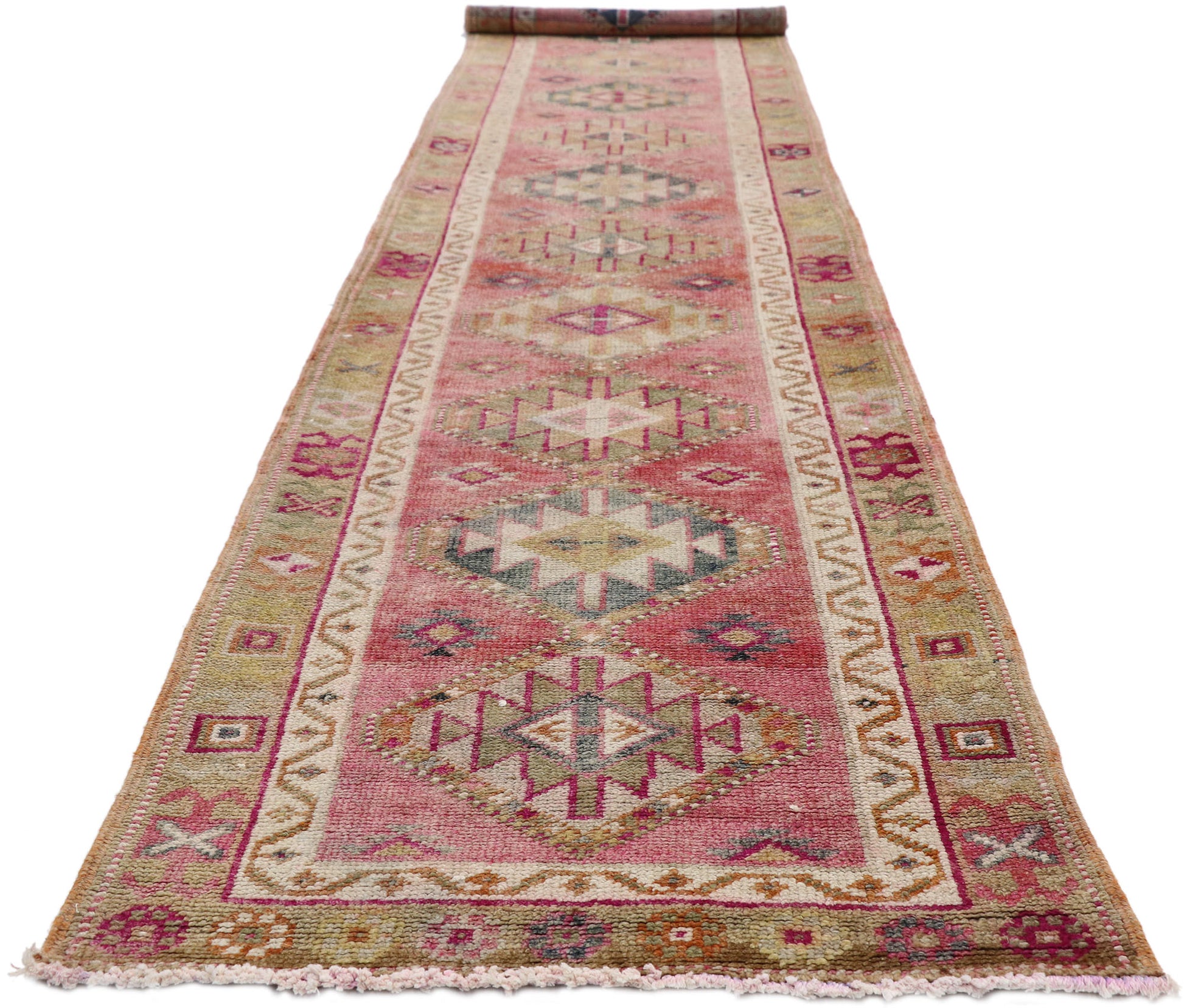 3 x 12 Vintage Turkish Oushak Rug 52059