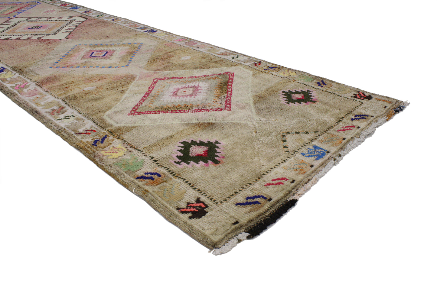 3 x 14 Vintage Oushak Rug 52060