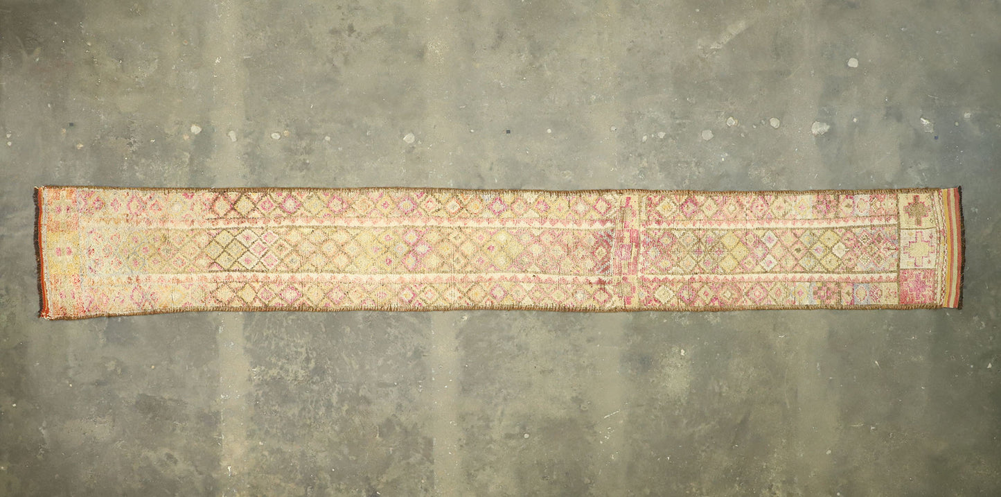 2 x 17 Vintage Turkish Oushak Rug 52064