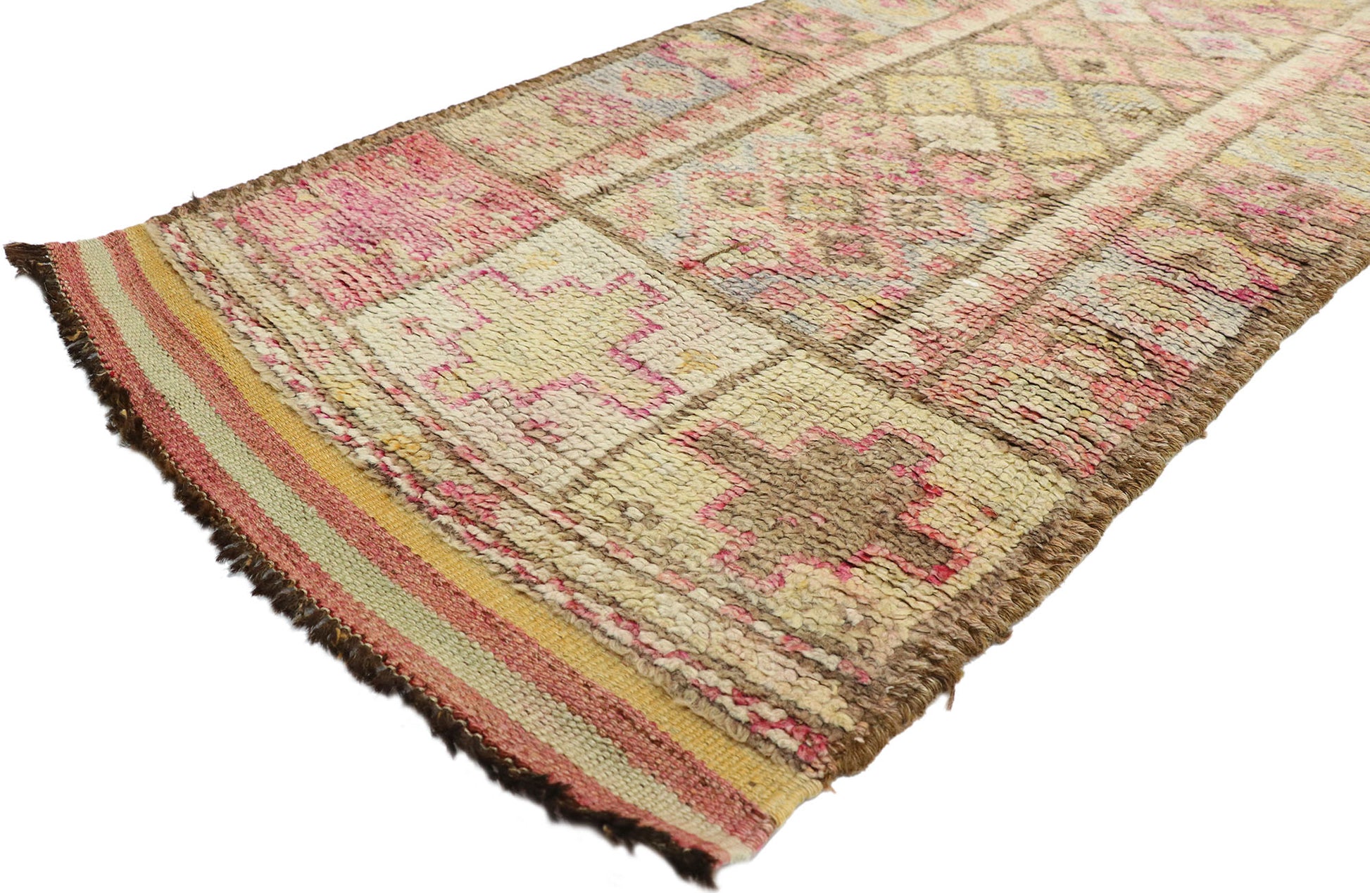 2 x 17 Vintage Turkish Oushak Rug 52064