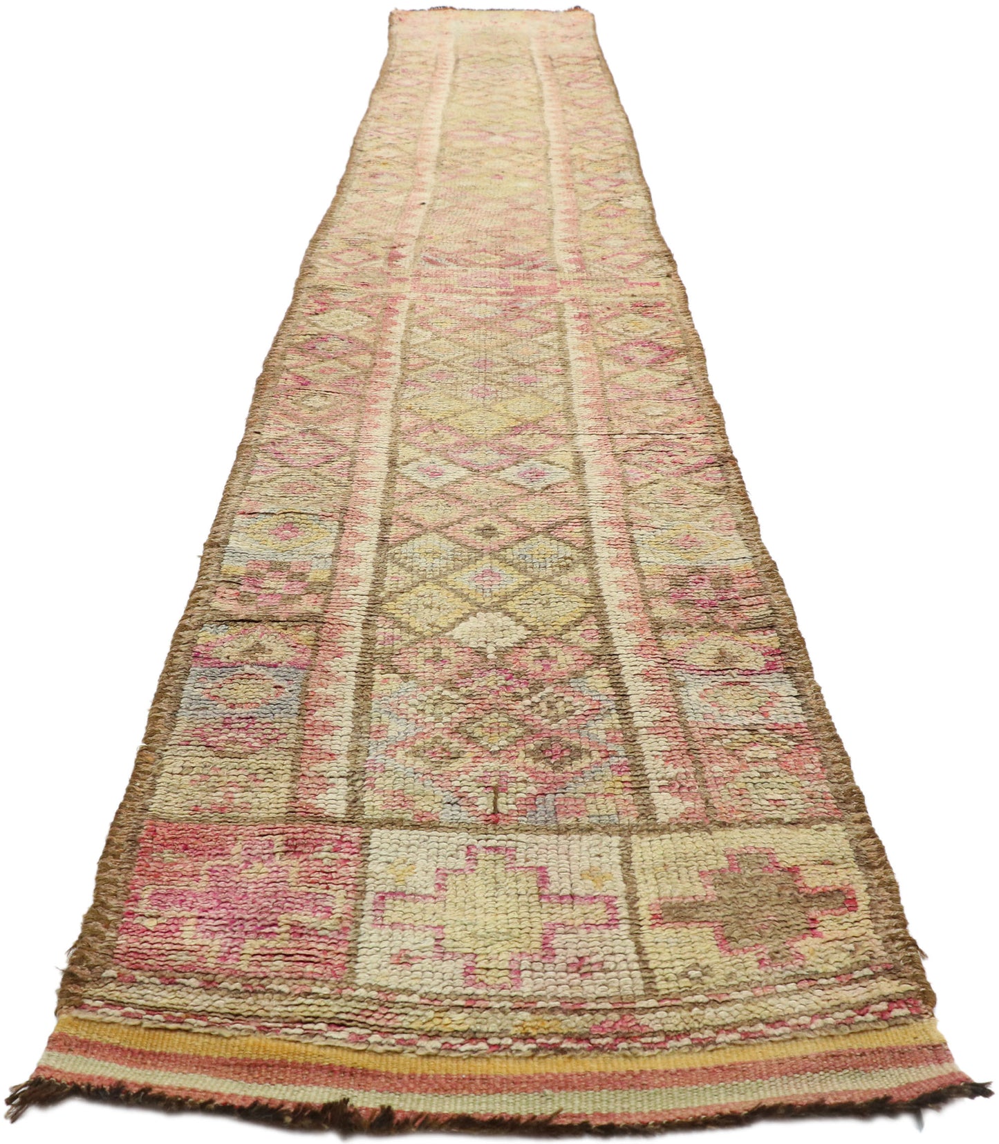 2 x 17 Vintage Turkish Oushak Rug 52064