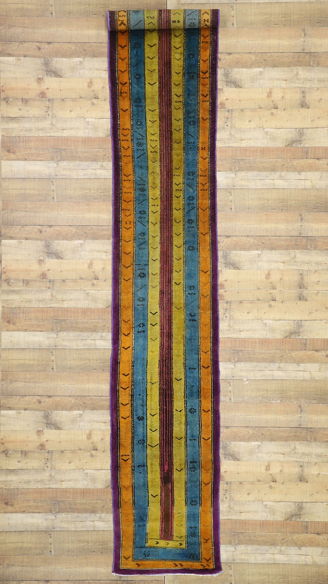 2 x 16 Vintage Turkish Oushak Runner 52065
