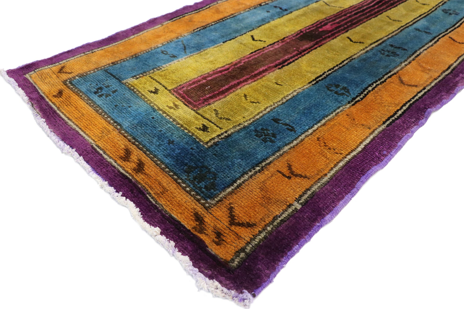 2 x 16 Vintage Turkish Oushak Runner 52065