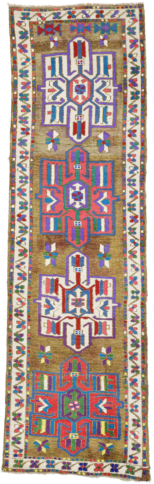 3 x 9 Vintage Turkish Oushak Rug 52066