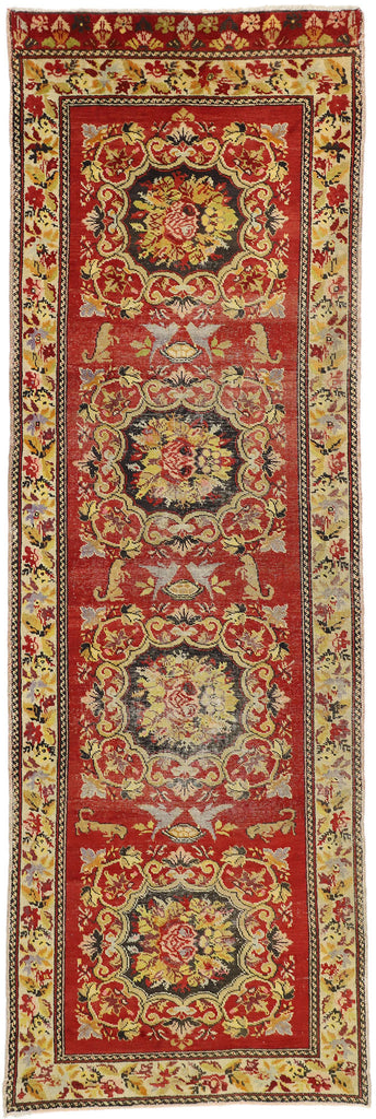 3 x 10 Vintage Turkish Oushak Runner 52067