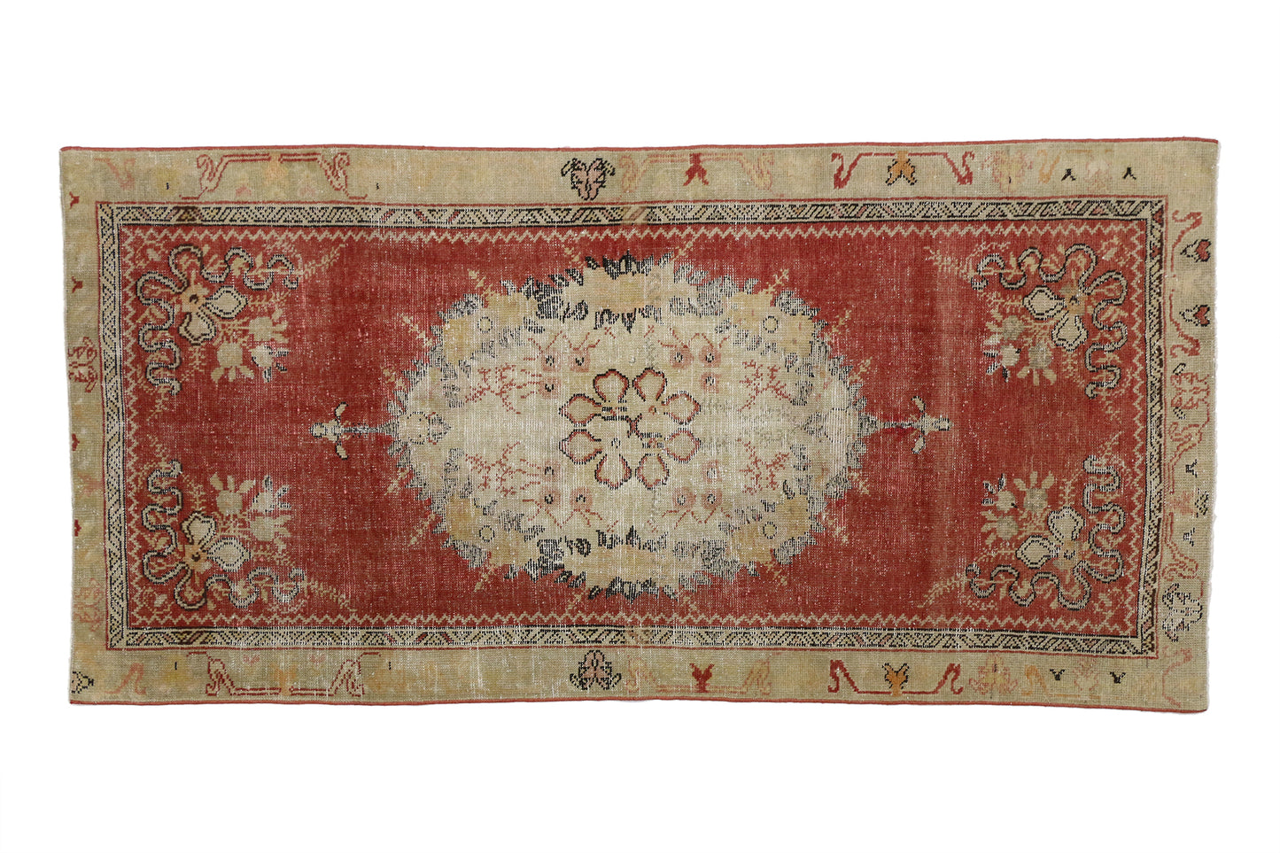 3 x 6 Vintage Turkish Oushak Rug 52073