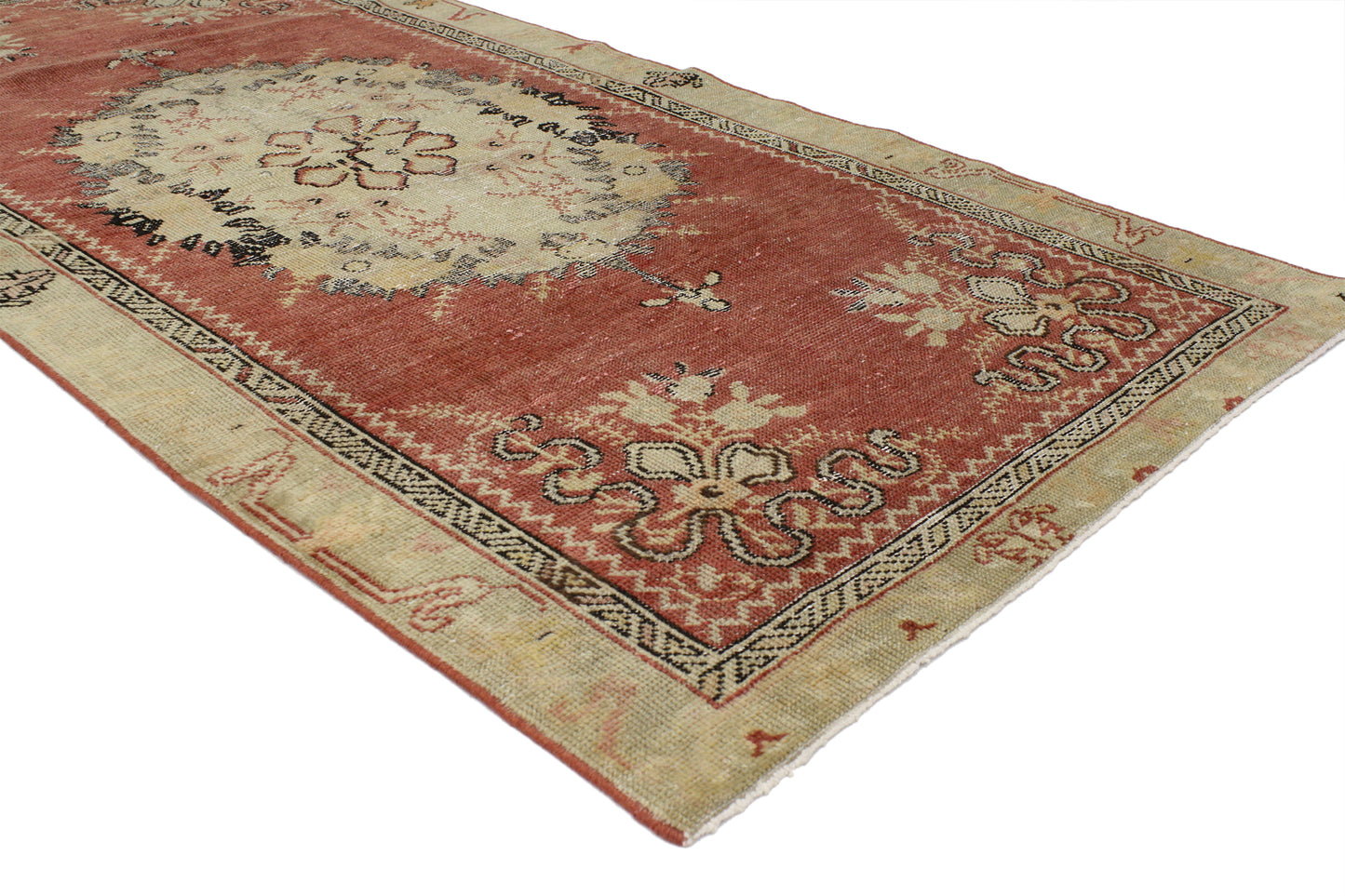 3 x 6 Vintage Turkish Oushak Rug 52073