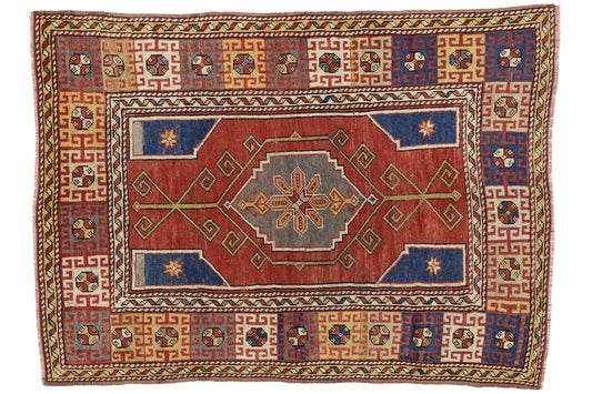 4 x 6 Vintage Turkish Oushak Rug 52074