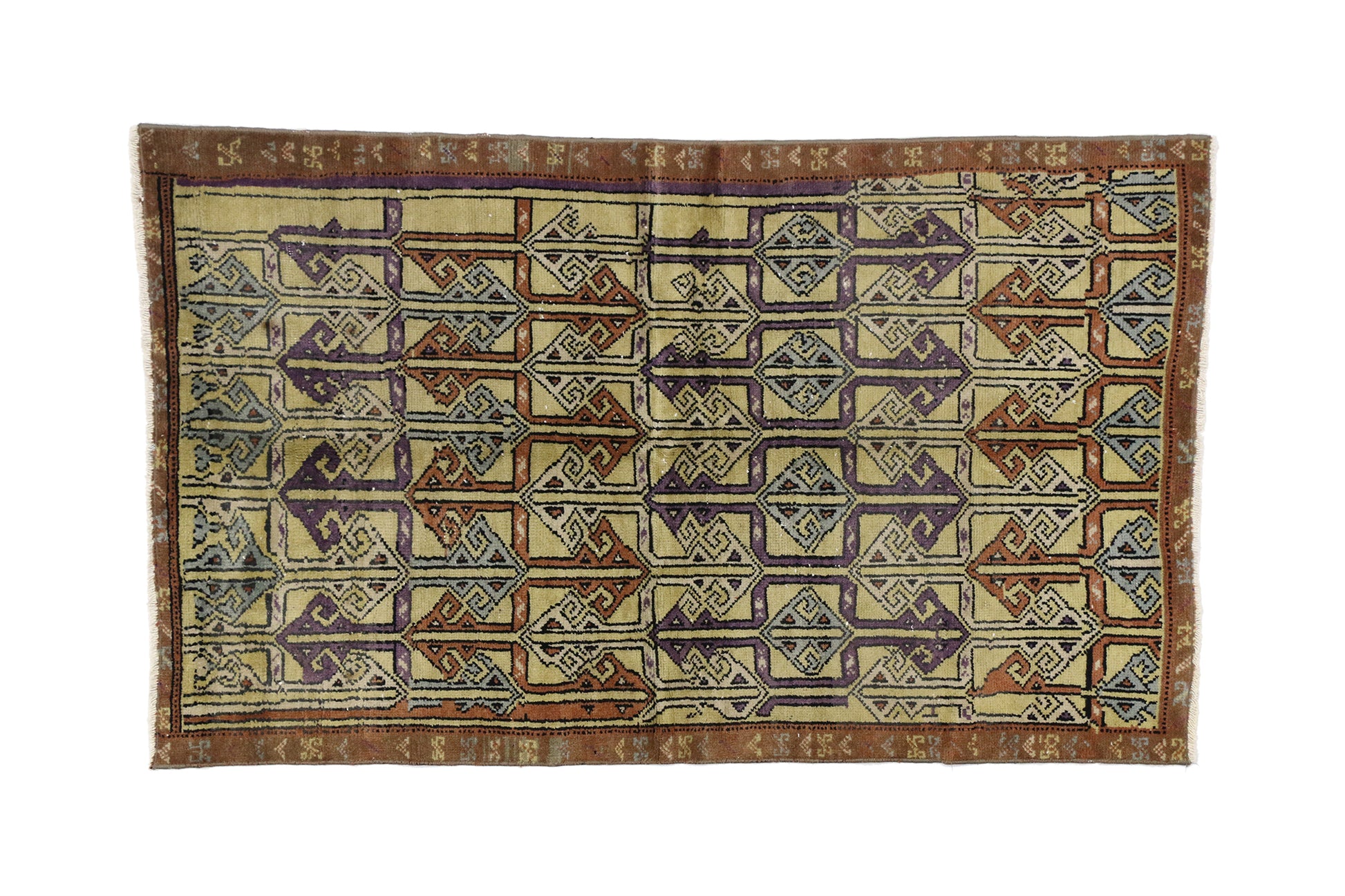 3 x 6 Vintage Turkish Oushak Rug 52076