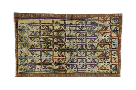 3 x 6 Vintage Turkish Oushak Rug 52076