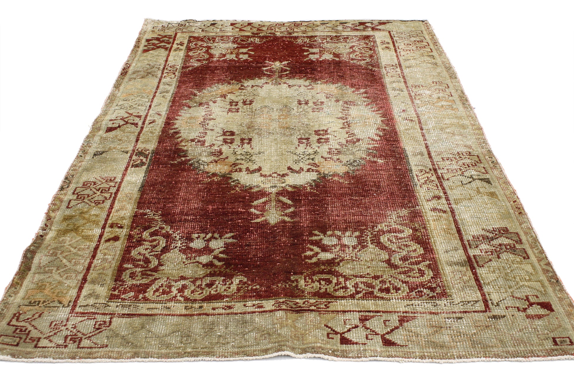 3 x 6 Vintage Oushak Rug 52078