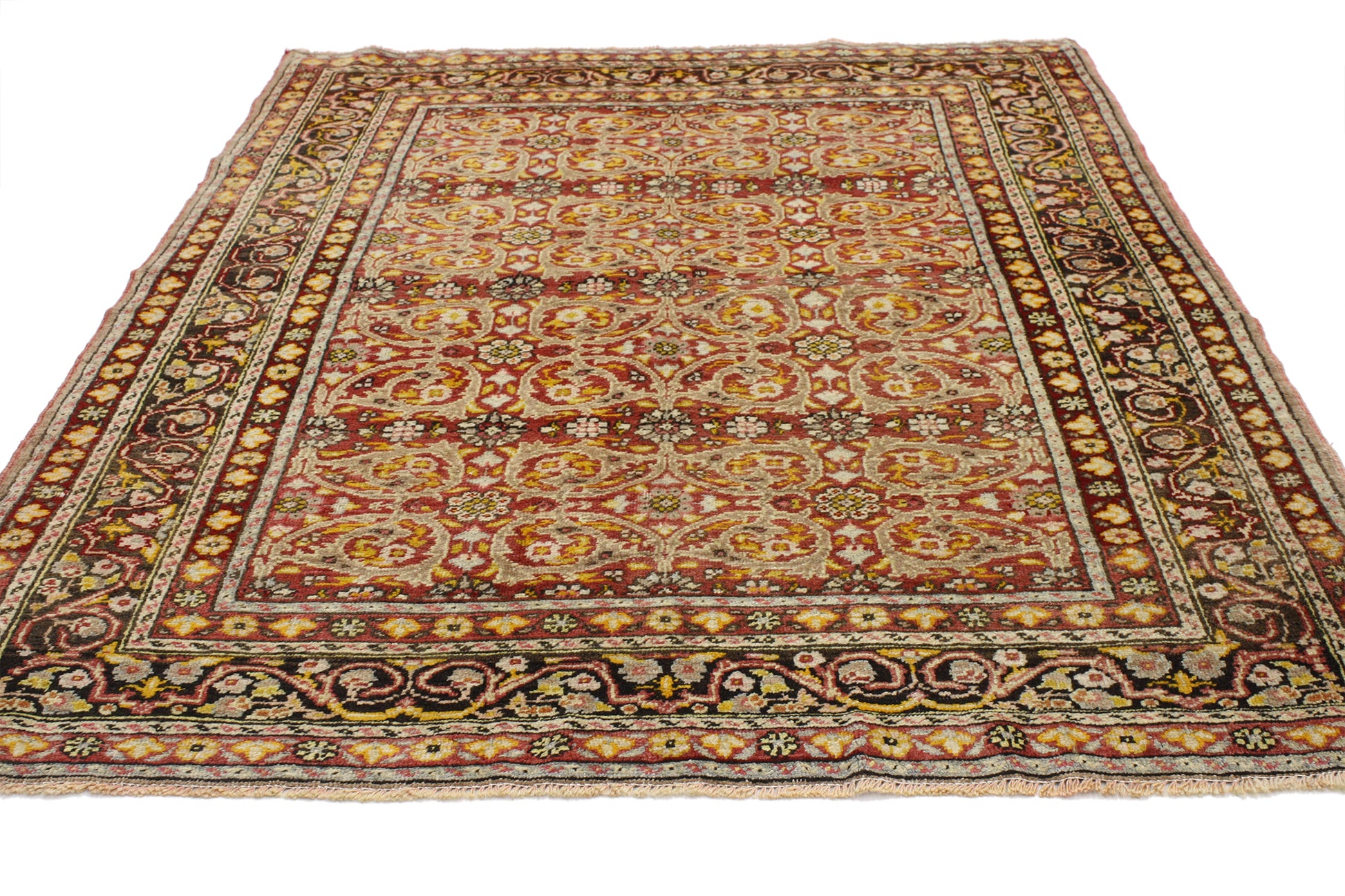 4 x 6 Vintage Turkish Oushak Rug 52080