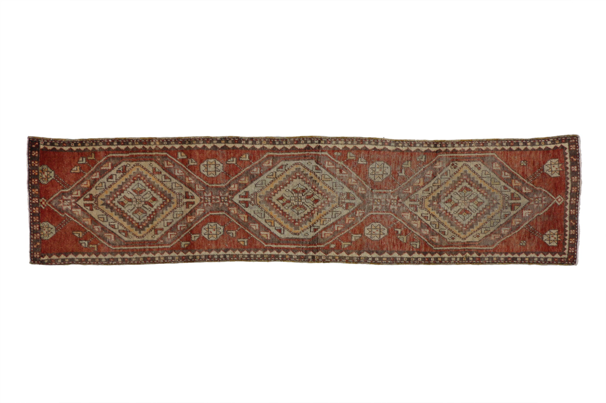 2 x 8 Vintage Turkish Oushak Rug 52087