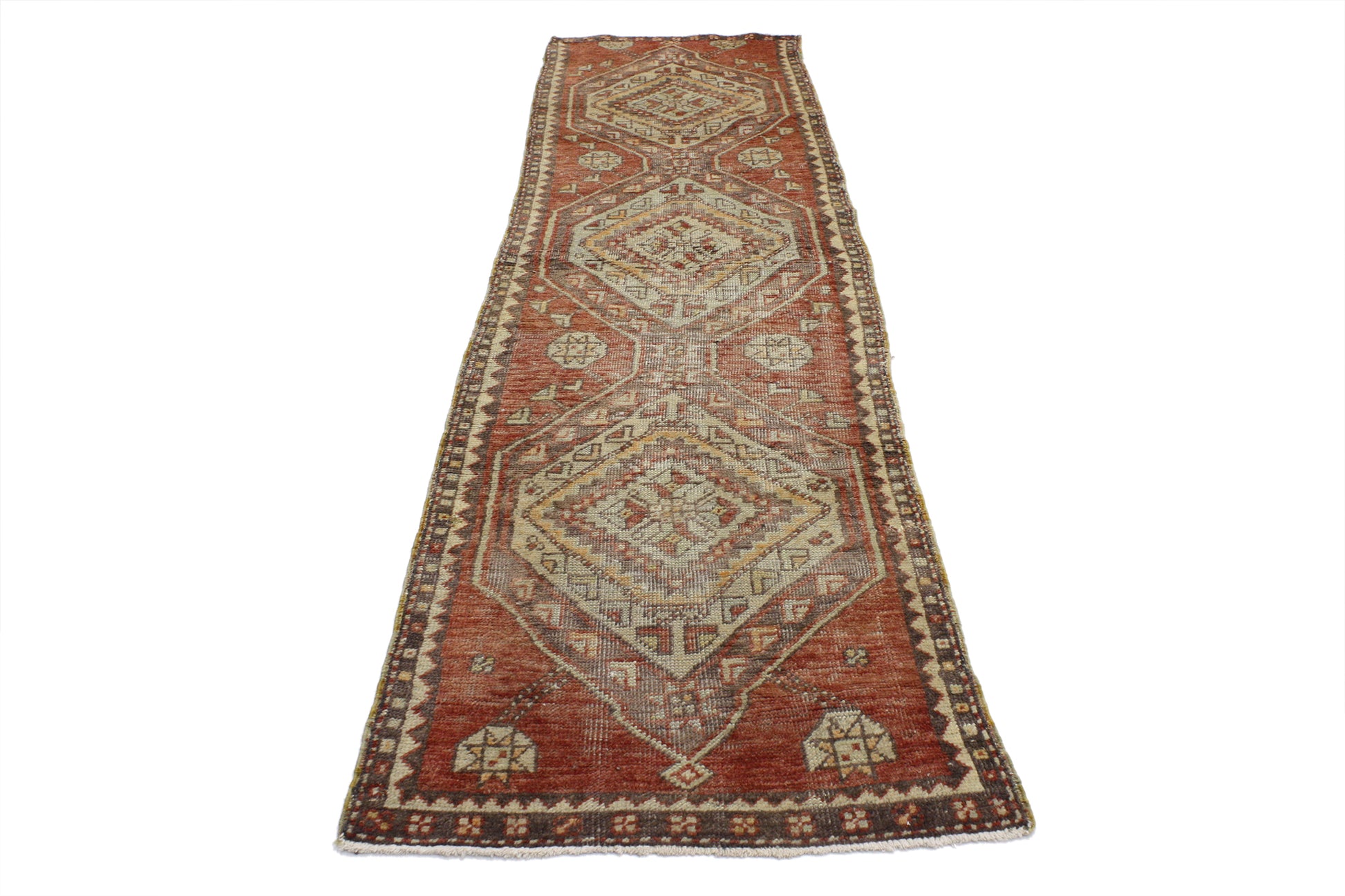 2 x 8 Vintage Turkish Oushak Rug 52087
