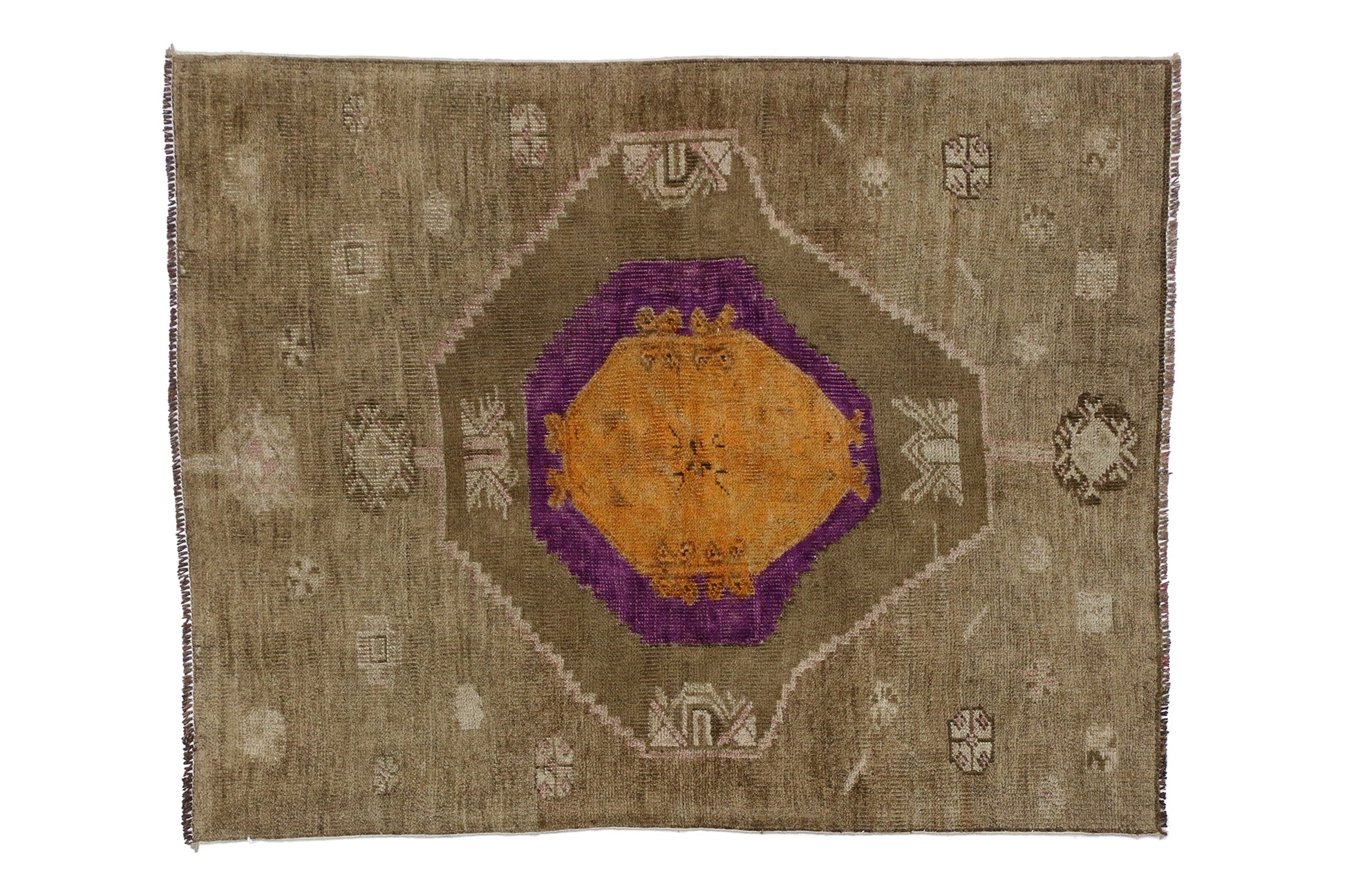 4 x 5 Vintage Oushak Rug 52090