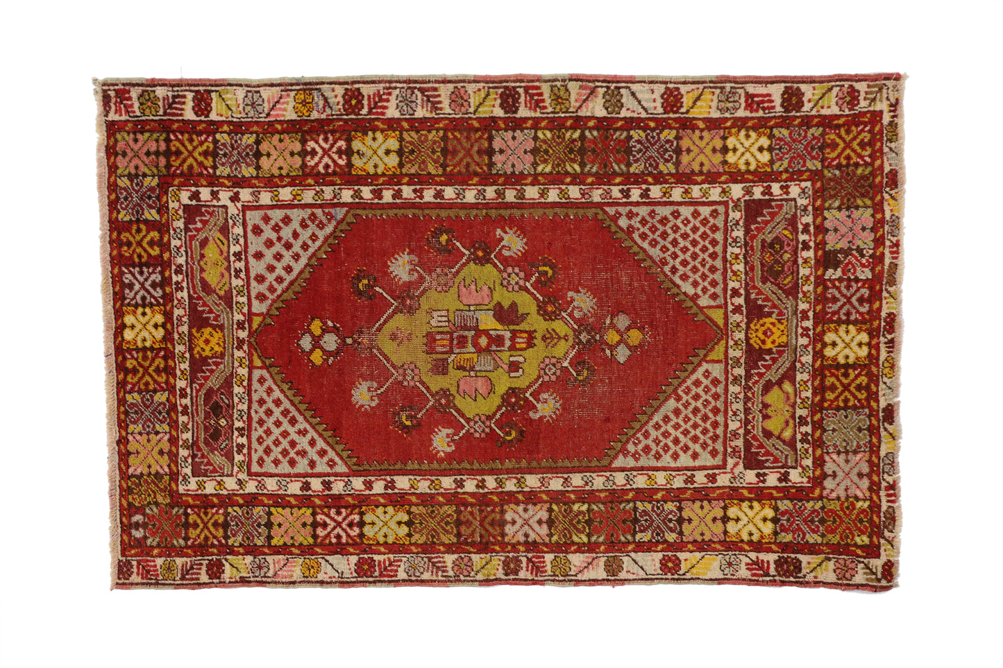 3 x 5 Vintage Turkish Oushak Rug 52091