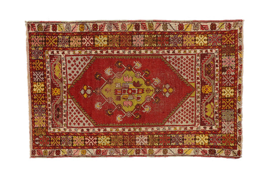 3 x 5 Vintage Turkish Oushak Rug 52091