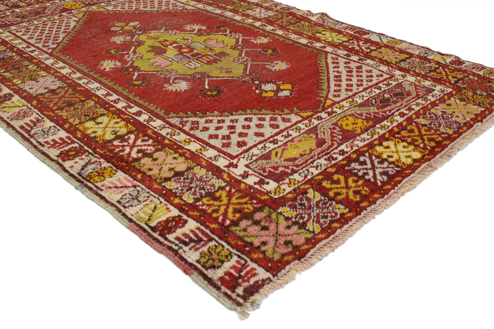 3 x 5 Vintage Turkish Oushak Rug 52091