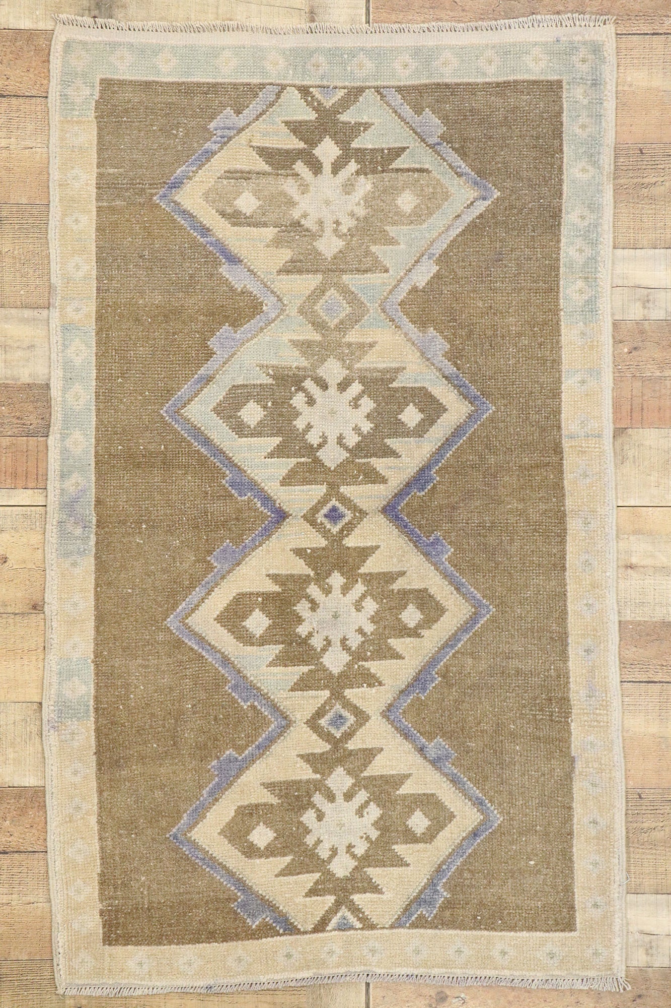 3 x 5 Vintage Turkish Oushak Rug 52092