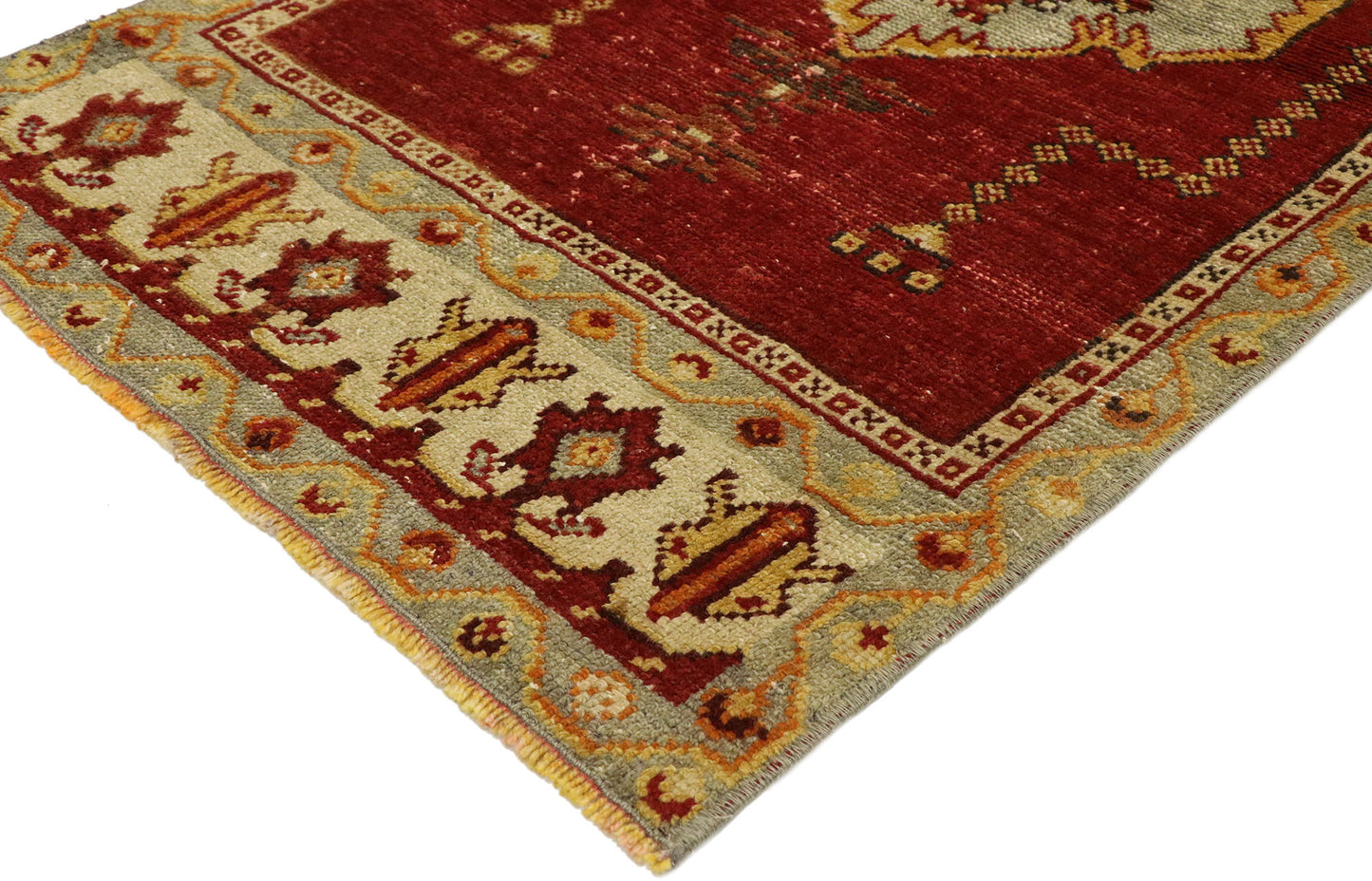 2 x 4 Vintage Turkish Oushak Rug 52095