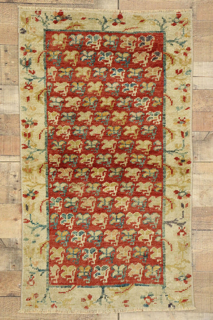 2 x 4 Vintage Turkish Oushak Rug 52096