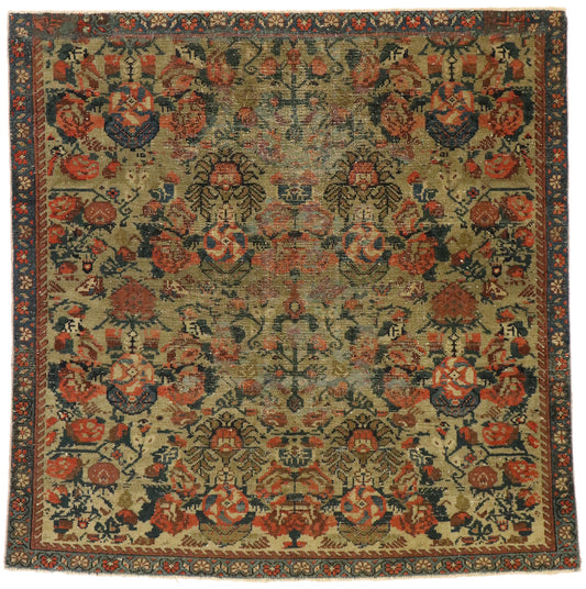 3 x 3 Vintage Turkish Oushak Rug 52097