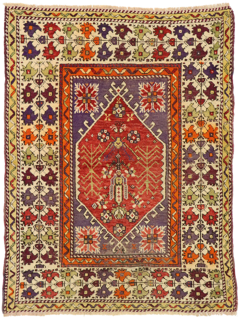 3 x 4 Vintage Oushak Rug 52098