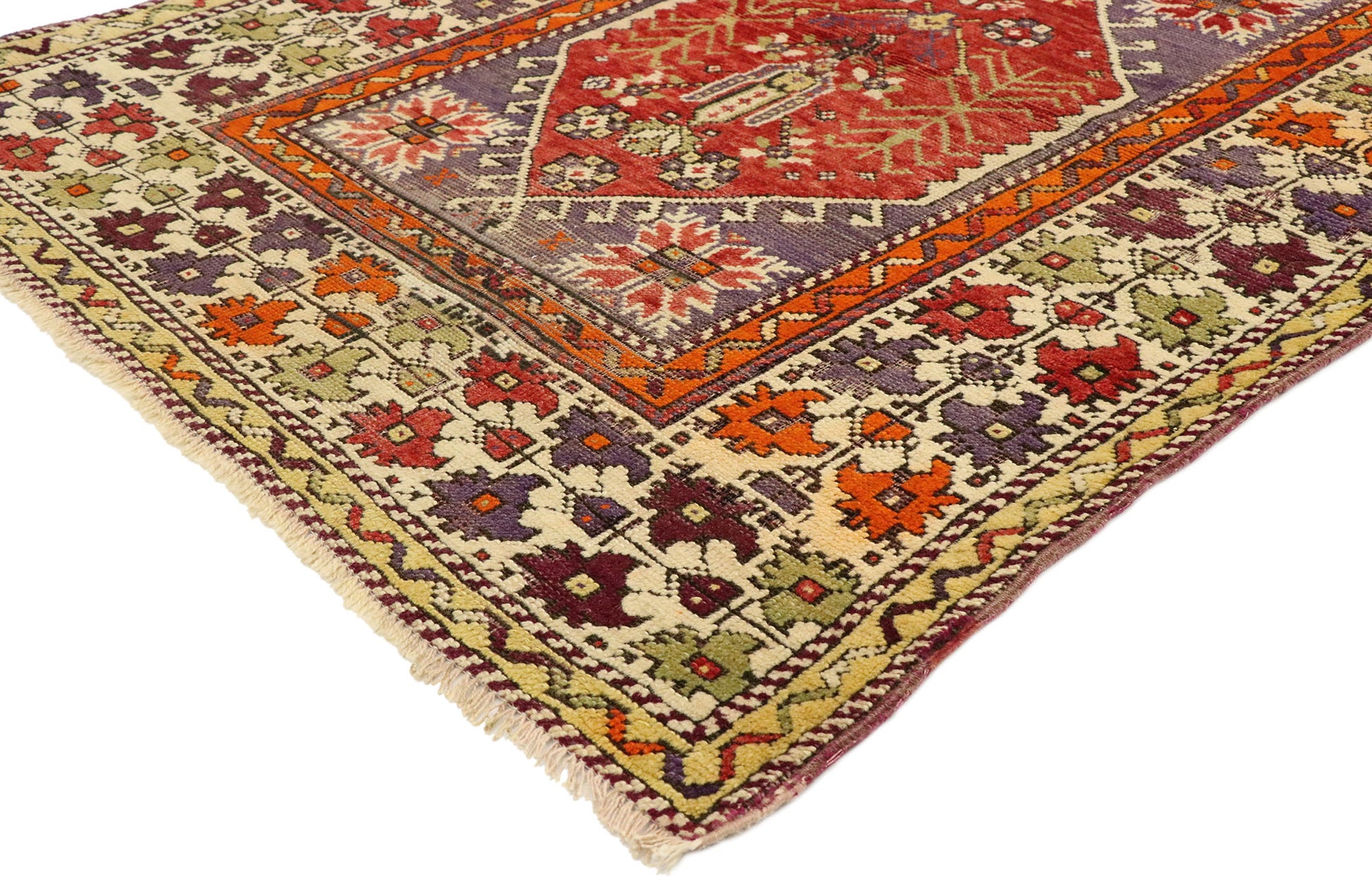 3 x 4 Vintage Oushak Rug 52098