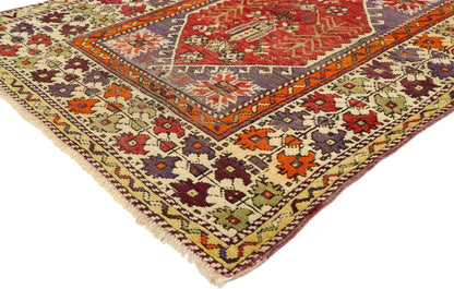 3 x 4 Vintage Oushak Rug 52098