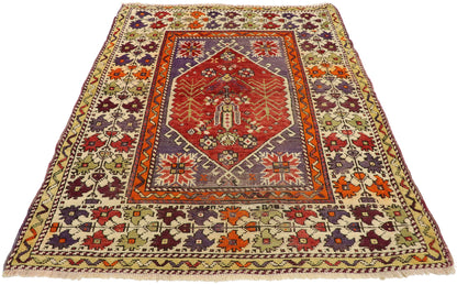 3 x 4 Vintage Oushak Rug 52098