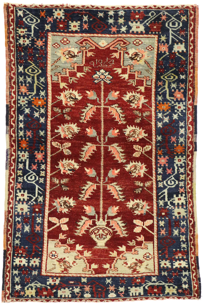 3 x 4 Vintage Turkish Oushak Rug 52100