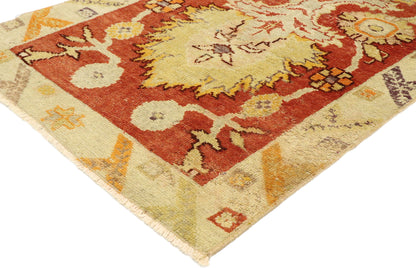 3 x 4 Vintage Turkish Oushak Rug 52101