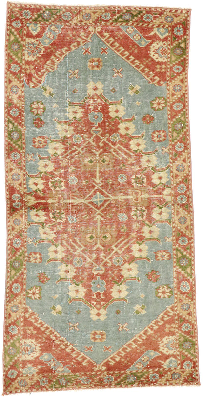 3 x 5 Vintage Turkish Oushak Rug 52102