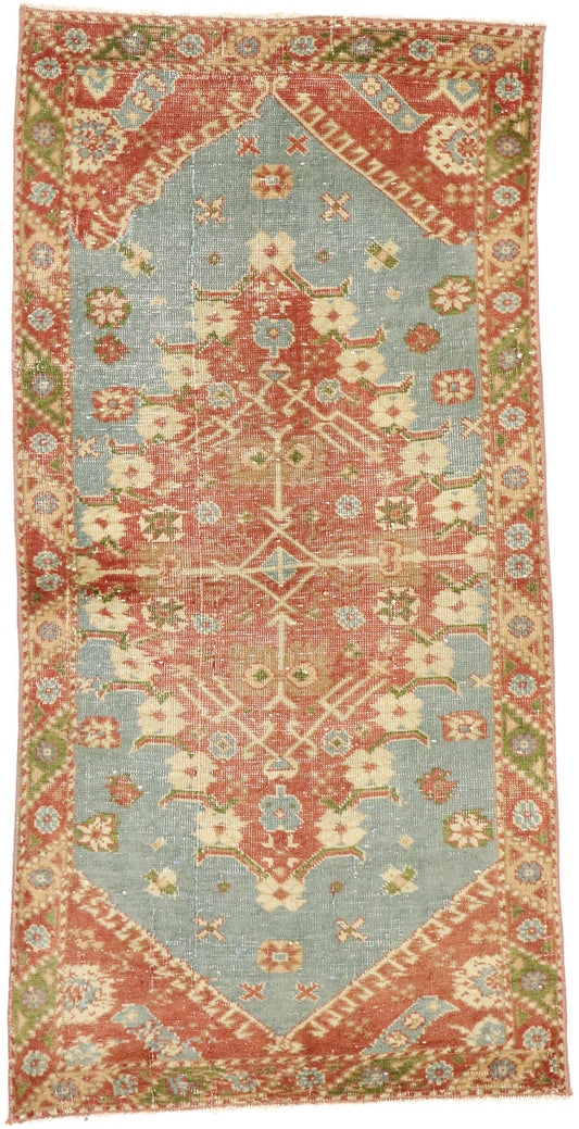 3 x 5 Vintage Turkish Oushak Rug 52102