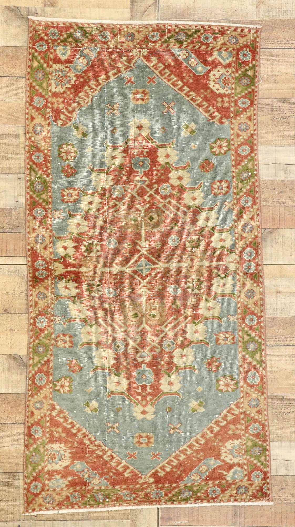 3 x 5 Vintage Turkish Oushak Rug 52102