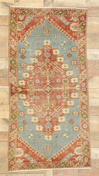 3 x 5 Vintage Turkish Oushak Rug 52102