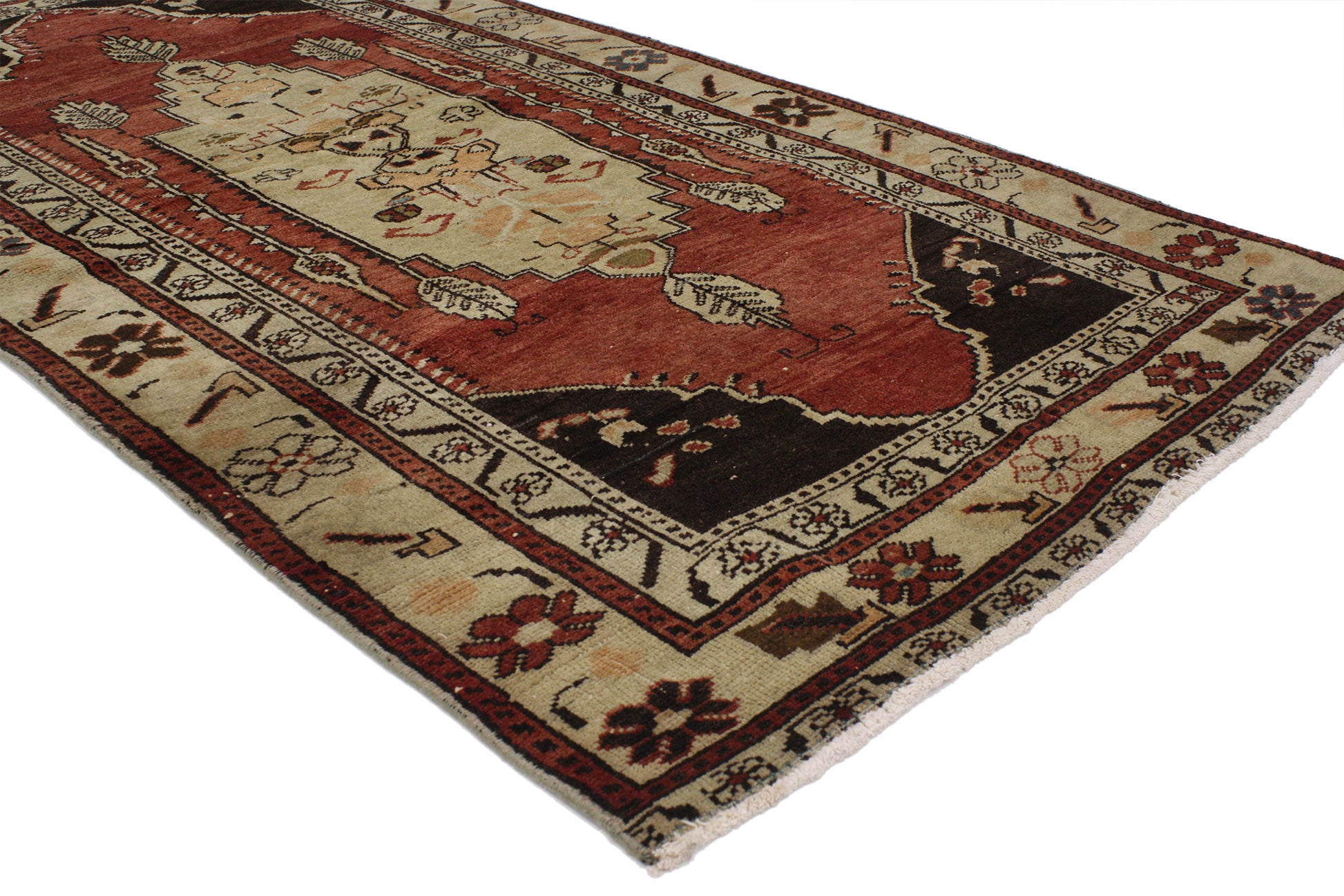 3 x 6 Vintage Turkish Oushak Rug 52111