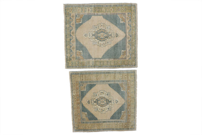 4 x 4 Vintage Oushak Rug 52114