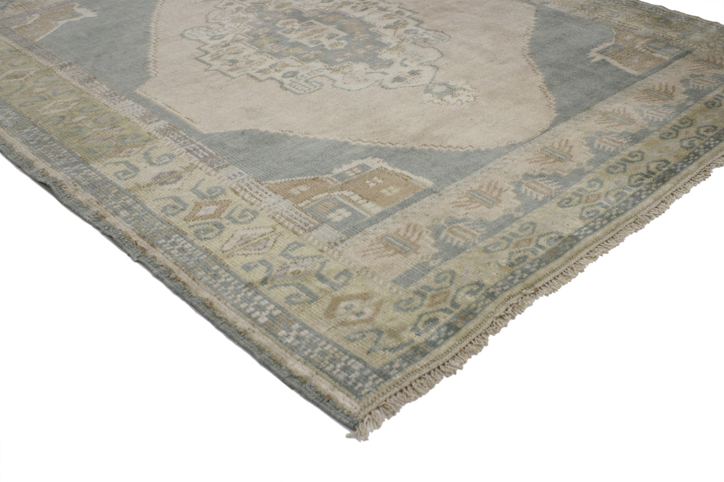 4 x 4 Vintage Oushak Rug 52114