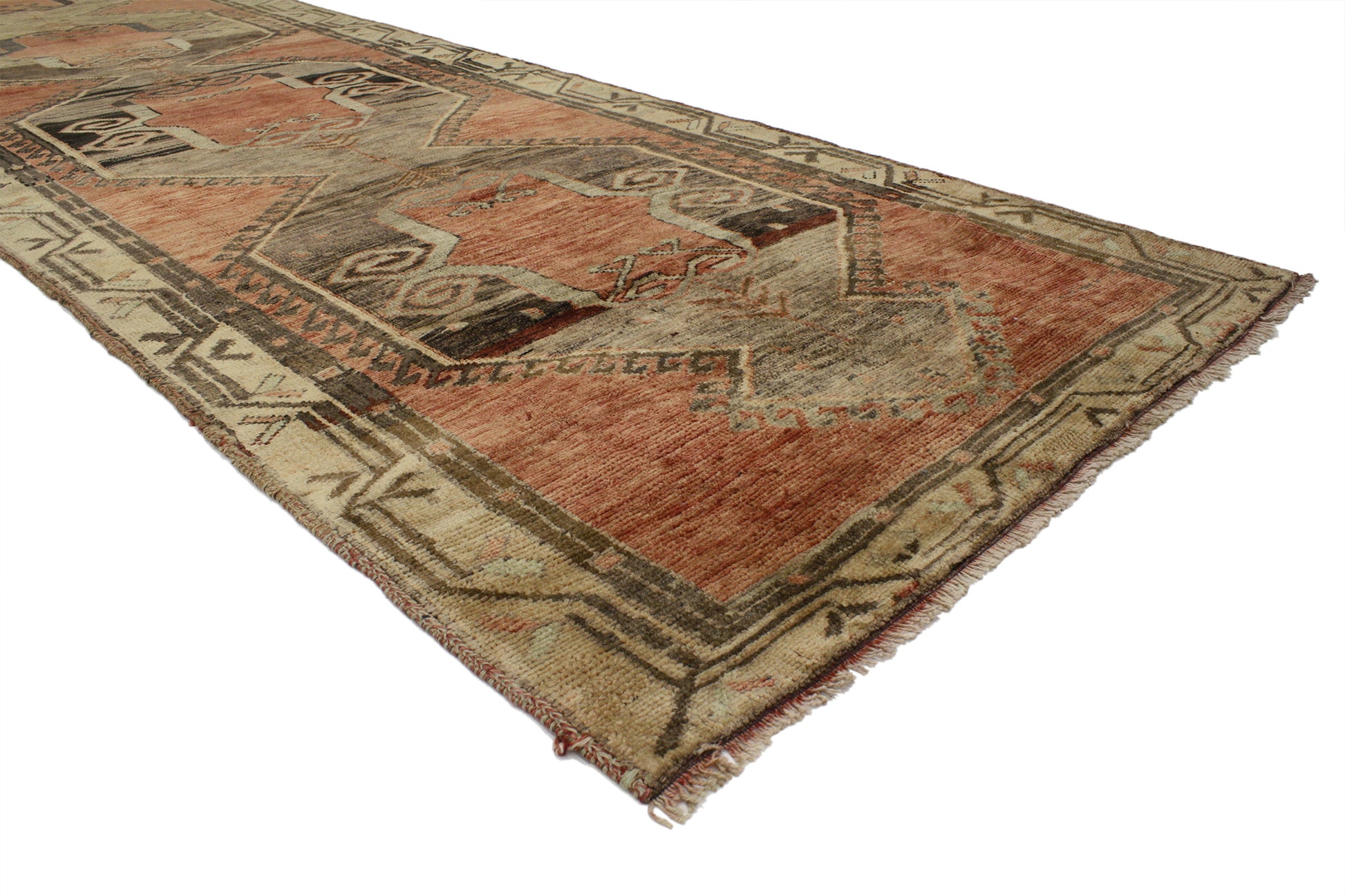 4 x 16 Vintage Oushak Rug 52115