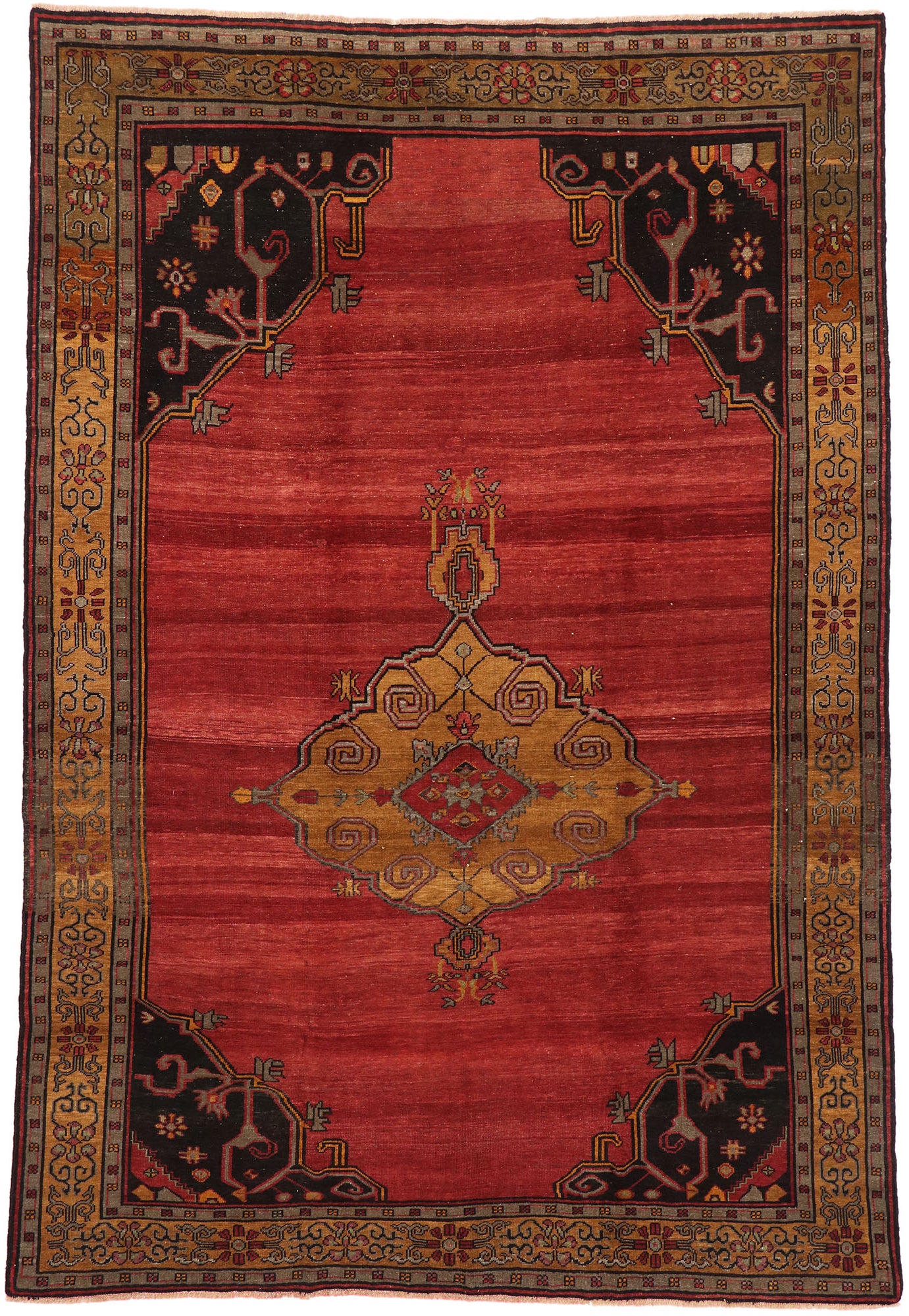 8 x 12 Vintage Turkish Oushak Rug 52117
