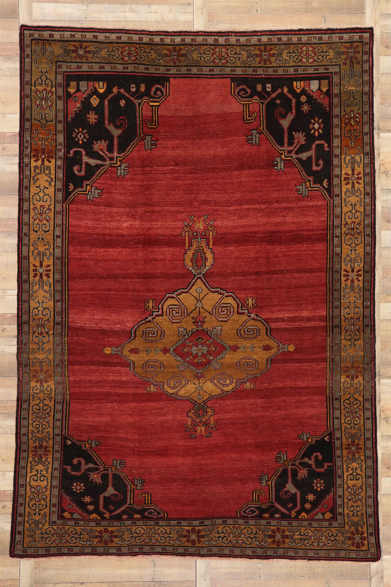 8 x 12 Vintage Turkish Oushak Rug 52117
