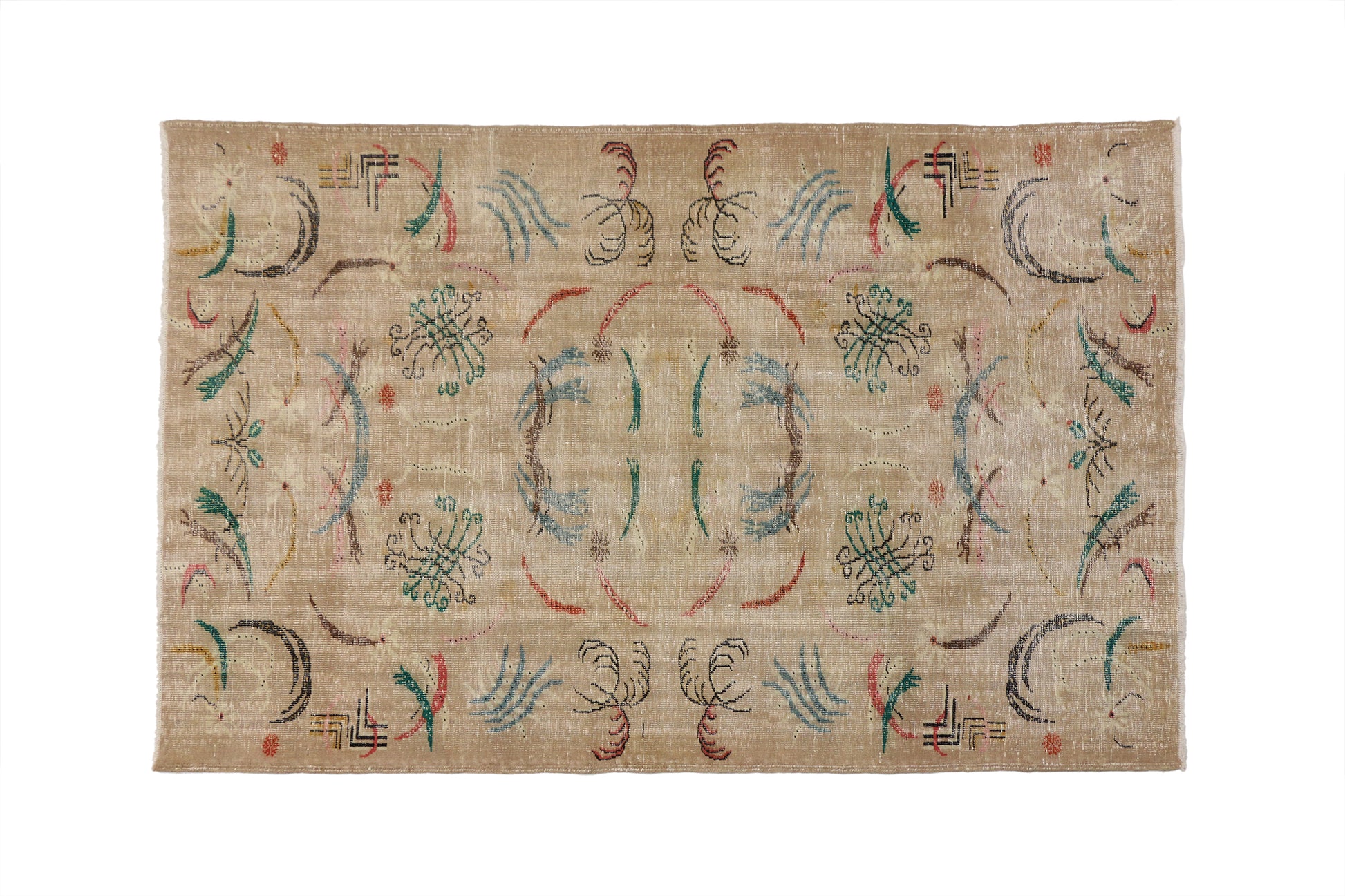 6 x 9 Vintage Turkish Sivas Rug 52120