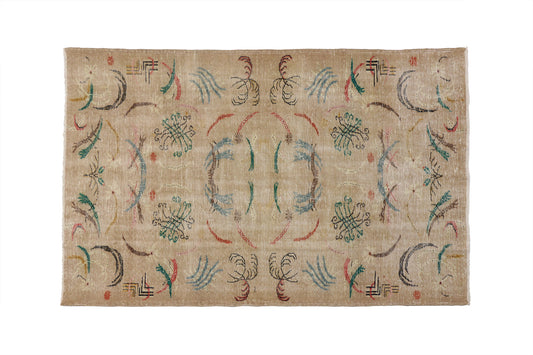 6 x 9 Vintage Turkish Sivas Rug 52120