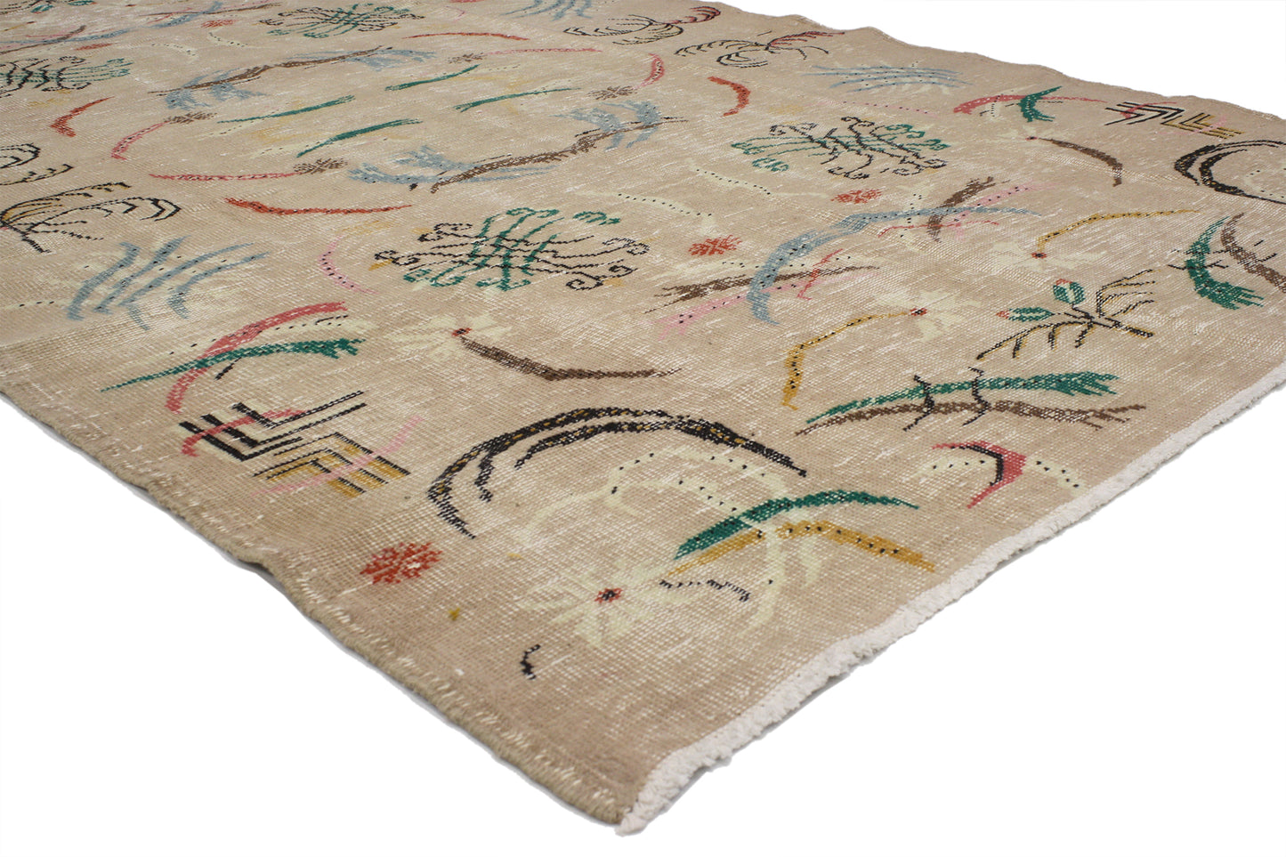 6 x 9 Vintage Turkish Sivas Rug 52120