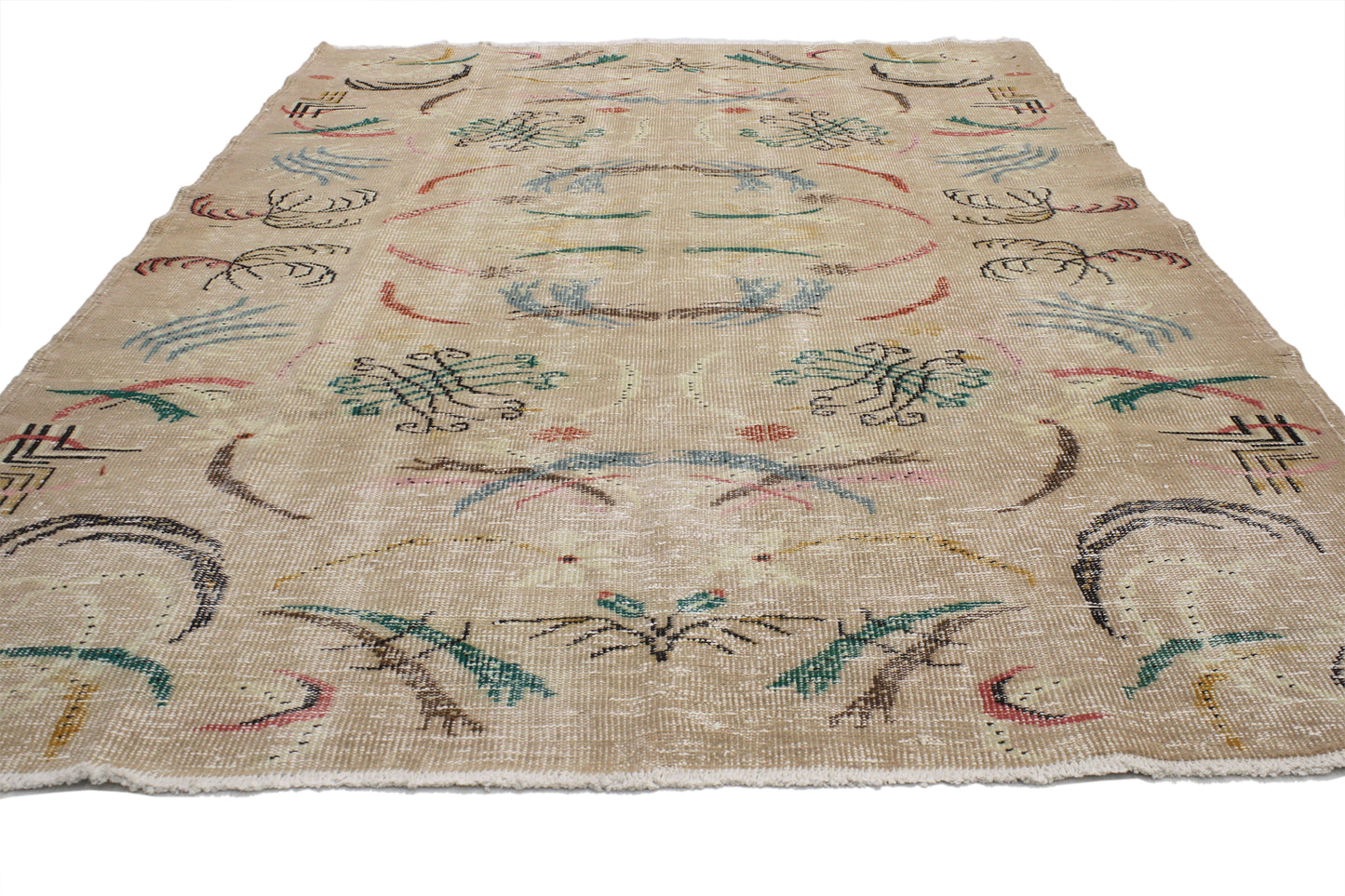 6 x 9 Vintage Turkish Sivas Rug 52120