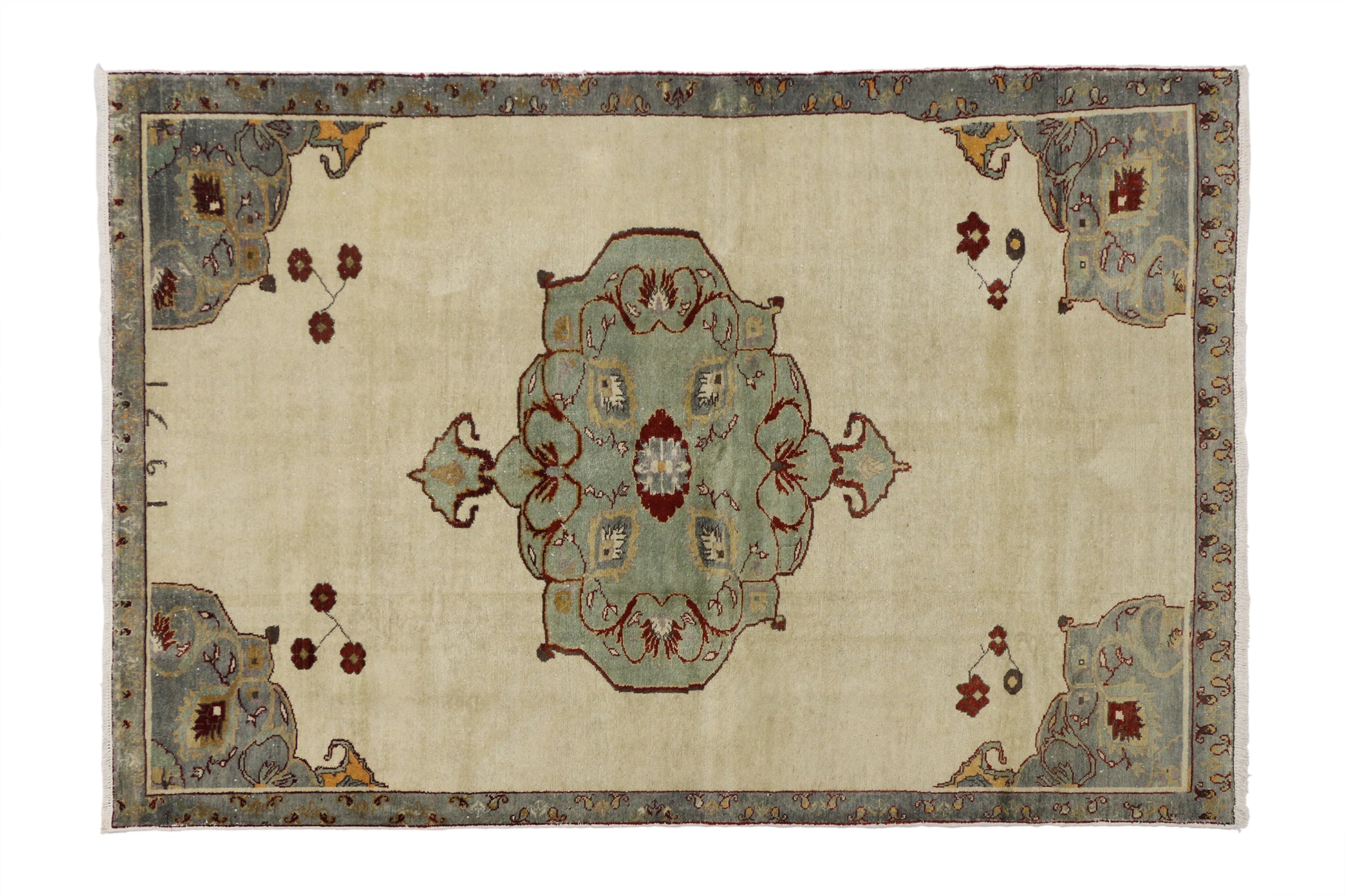 7 x 10 Vintage Oushak Rug 52123